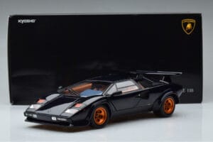 Lamborghini Countach LP500S Walter Wolf Tummansininen Kyosho 1:18 08320D Metalli — kuva 11 / 11