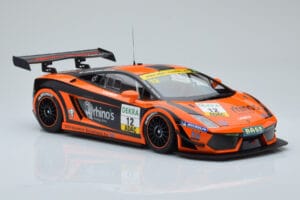 Lamborghini Gallardo LP600+ GT3 Rhinos Leipert Motorsport #12 A. Petrishin / D. Leiper ADAC GT Masters 2011 Minichamps 1:18 1 — kuva 4 / 6