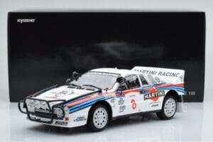 Lancia 037 Martini #8 A. Bettega / M. Perissinot Safari Rally 1985 Kyosho 1:18 08306J Metalli — kuva 8 / 8