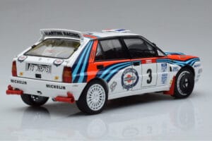 Lancia Delta HF Integrale Evoluzione #3 D. Auriol / B. Occelli Tour de Corse 1992 Kyosho 1:18 08348H Metalli — kuva 3 / 9