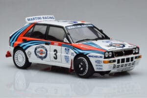 Lancia Delta HF Integrale Evoluzione #3 D. Auriol / B. Occelli Tour de Corse 1992 Kyosho 1:18 08348H Metalli — kuva 5 / 9