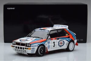 Lancia Delta HF Integrale Evoluzione #3 D. Auriol / B. Occelli Tour de Corse 1992 Kyosho 1:18 08348H Metalli — kuva 9 / 9