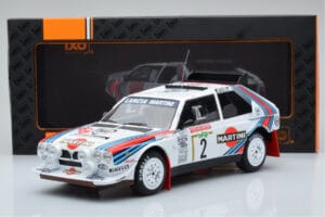 Lancia Delta S4 #2 M. Alen / I. Kivimaki Rally San Remo 1986 IXO 1:18 18RMC130A Metalli — kuva 6 / 6
