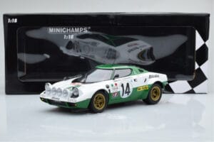 Lancia Stratos Alitalia #14 S. Munari / M. Mannucci Winners Rally Monte Carlo 1975 Minichamps 1:18 155751714 Metalli — kuva 6 / 6