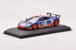 McLaren F1 GTR #33 Gulf Racing R. Bellm / M. Weaver / J-J. Lehto 24 Hours of Le Mans 1996 Minichamps 1:43 530164333 Metalli — kuva 2 / 4