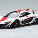 McLaren P1 GTR Kiiltävä Valkoinen Punaisilla Raidoilla AUTOart 1:18