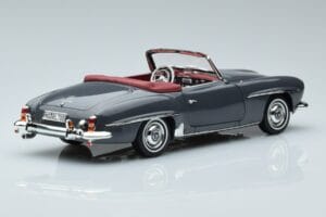 Mercedes 190 SL W121 Roadster Harmaa Norev 1:18 183402 Metalli — kuva 3 / 8