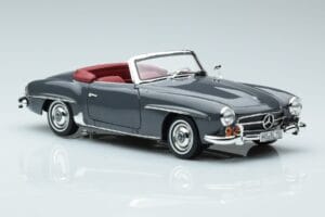 Mercedes 190 SL W121 Roadster Harmaa Norev 1:18 183402 Metalli — kuva 5 / 8
