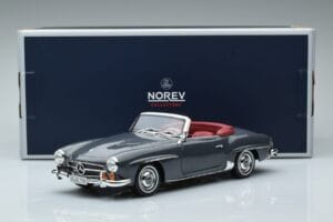 Mercedes 190 SL W121 Roadster Harmaa Norev 1:18 183402 Metalli — kuva 8 / 8