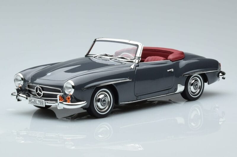 Mercedes 190 SL W121 Roadster Harmaa Norev 1:18 183402 Metalli
