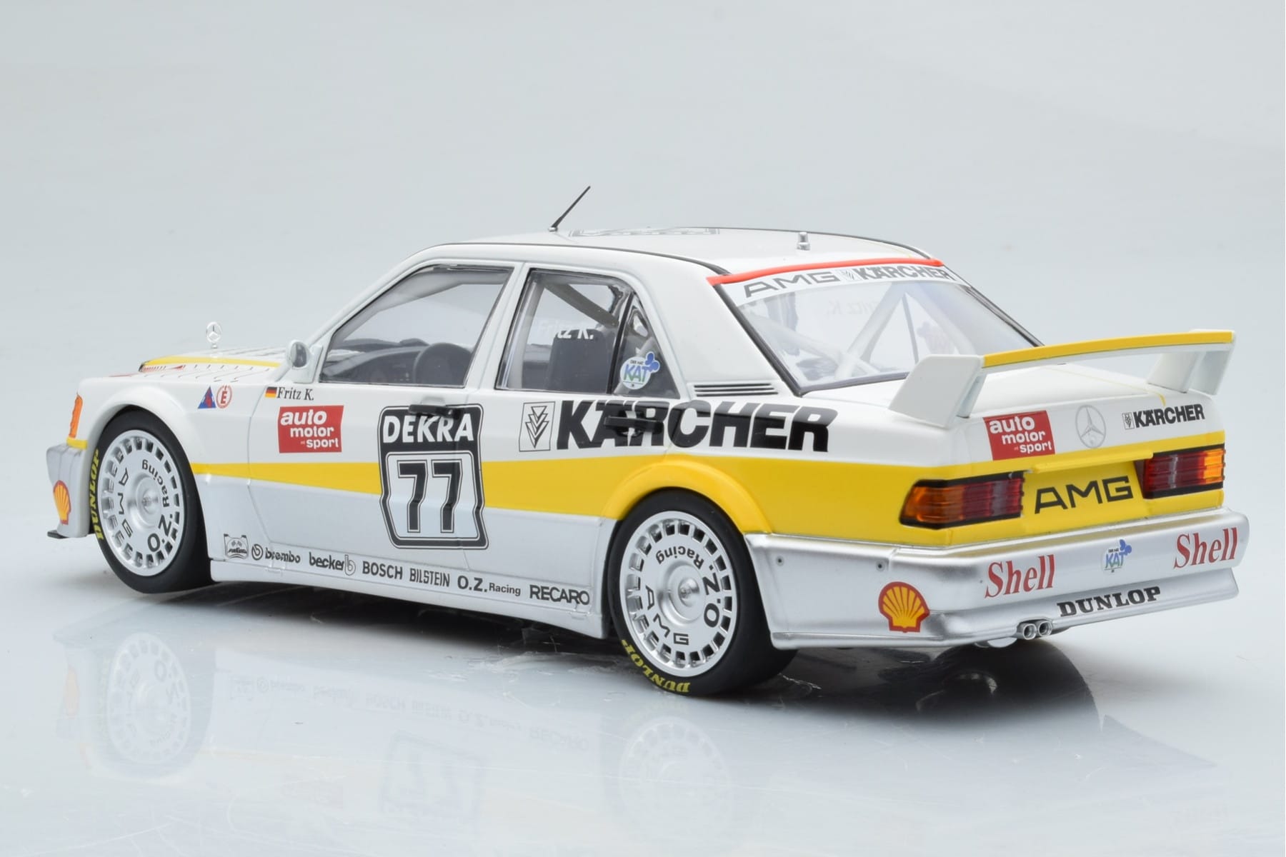 Mercedes 190E 2.5-16 W201 EVO 1 Karcher #77 F. Kreutzpointer Team AMG-Mercedes DTM 1990 Minichamps 1:18 155903677 Metalli — kuva 5 / 6