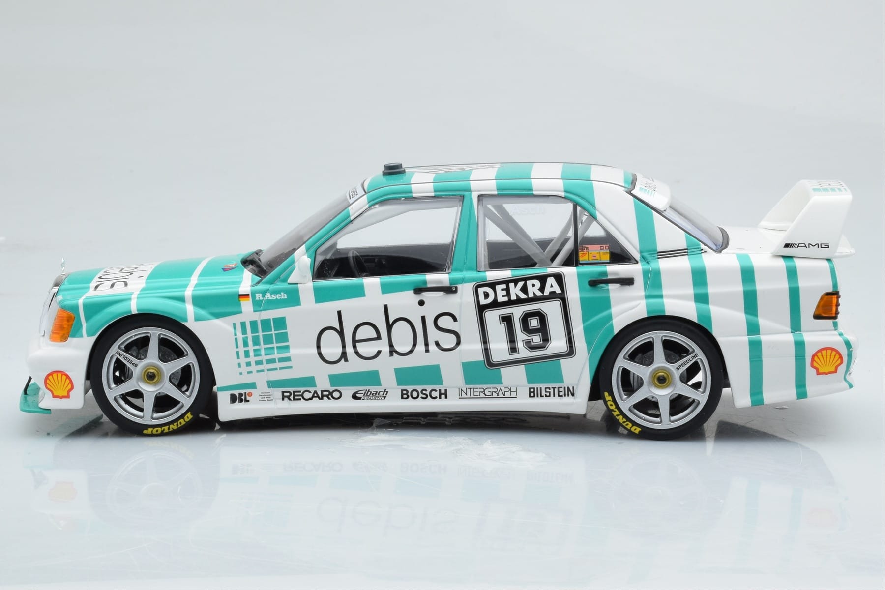 Mercedes 190E 2.5-16 W201 EVO 2 Debis #19 R. Asch Team Zackspeed DTM 1991 Minichamps 1:18 155913619 Metalli — kuva 3 / 6