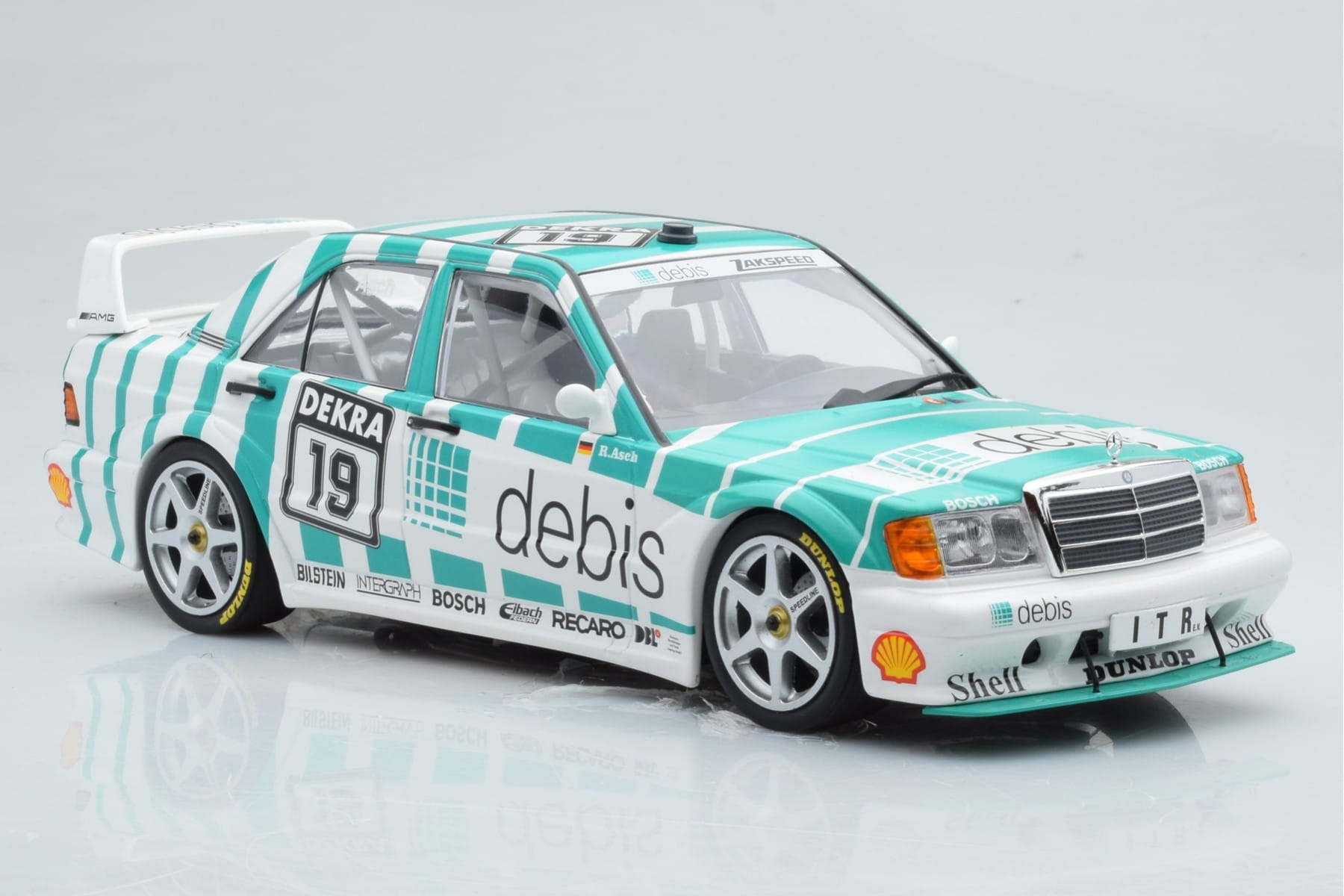 Mercedes 190E 2.5-16 W201 EVO 2 Debis #19 R. Asch Team Zackspeed DTM 1991 Minichamps 1:18 155913619 Metalli — kuva 4 / 6