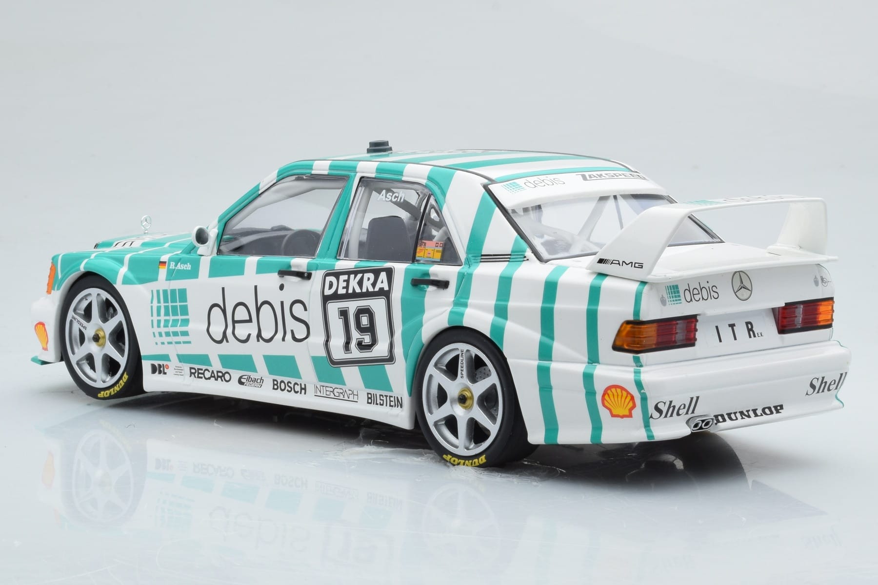 Mercedes 190E 2.5-16 W201 EVO 2 Debis #19 R. Asch Team Zackspeed DTM 1991 Minichamps 1:18 155913619 Metalli — kuva 5 / 6