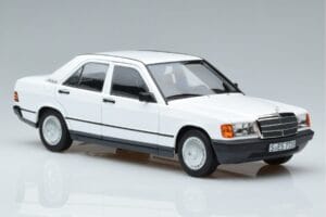 Mercedes 190 E W201 Valkoinen Norev 1:18 183820 Metalli — kuva 5 / 7