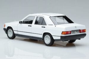 Mercedes 190 E W201 Valkoinen Norev 1:18 183820 Metalli — kuva 6 / 7