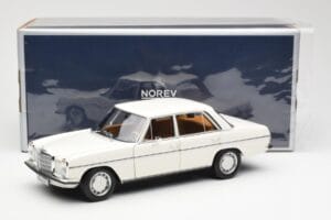 Mercedes 200 W115 Valkoinen Norev 1:18 183770 Metalli — kuva 8 / 8
