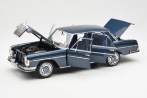 Mercedes 280 SE W108 Tummansininen Metallic Norev 1:18 183534 Metalli — kuva 2 / 8