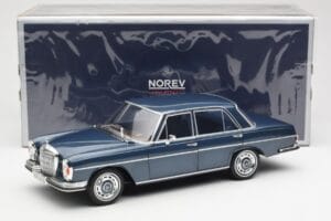 Mercedes 280 SE W108 Tummansininen Metallic Norev 1:18 183534 Metalli — kuva 8 / 8