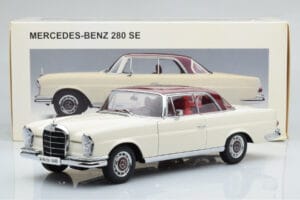 Mercedes 280 SE W108 Valkoinen AUTOart 1:18 76287 Metalli — kuva 8 / 8