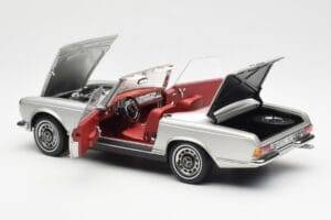 Mercedes 280 SL W113 Pagoda Hopea Schuco 1:18 450035000 Metalli — kuva 5 / 8