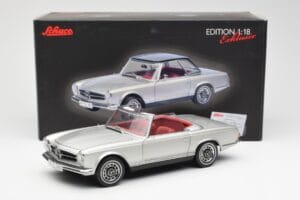 Mercedes 280 SL W113 Pagoda Hopea Schuco 1:18 450035000 Metalli — kuva 8 / 8