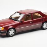 Mercedes 500E W124 Punainen Metallic Jälleenmyyjäversio Norev 1:18 B66040699