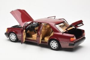 Mercedes 500E W124 Punainen Metallic Jälleenmyyjäversio Norev 1:18 B66040699 Metalli — kuva 5 / 8