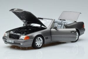 Mercedes 500 SL R129 Harmaa Metallic Norev 1:18 183715 Metalli — kuva 2 / 7