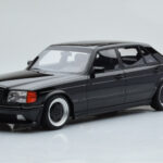 Mercedes 560 SEL AMG W126 Obsidian Musta Otto 1:18