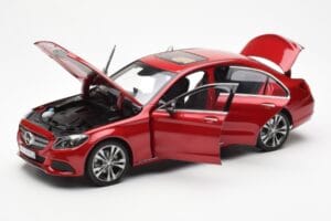 Mercedes C-Class W205 Punainen Metallic Asia Exclusive Norev 1:18 183835 Metalli — kuva 2 / 8