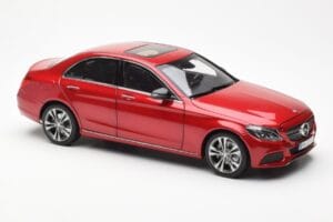 Mercedes C-Class W205 Punainen Metallic Asia Exclusive Norev 1:18 183835 Metalli — kuva 6 / 8