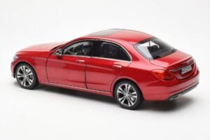 Mercedes C-Class W205 Punainen Metallic Asia Exclusive Norev 1:18 183835 Metalli — kuva 7 / 8