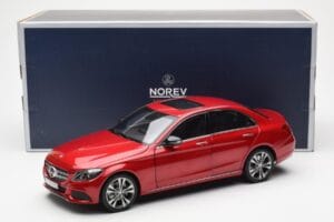 Mercedes C-Class W205 Punainen Metallic Asia Exclusive Norev 1:18 183835 Metalli — kuva 8 / 8