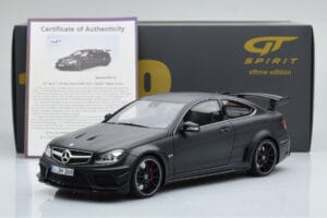 Mercedes C63 AMG W204 Black Series Matta Musta GT Spirit 1:18 GT843 Hartsi — kuva 6 / 6
