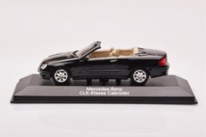 Mercedes CLK A209 Cabriolet Obsidian Musta Metallic Minichamps 1:43