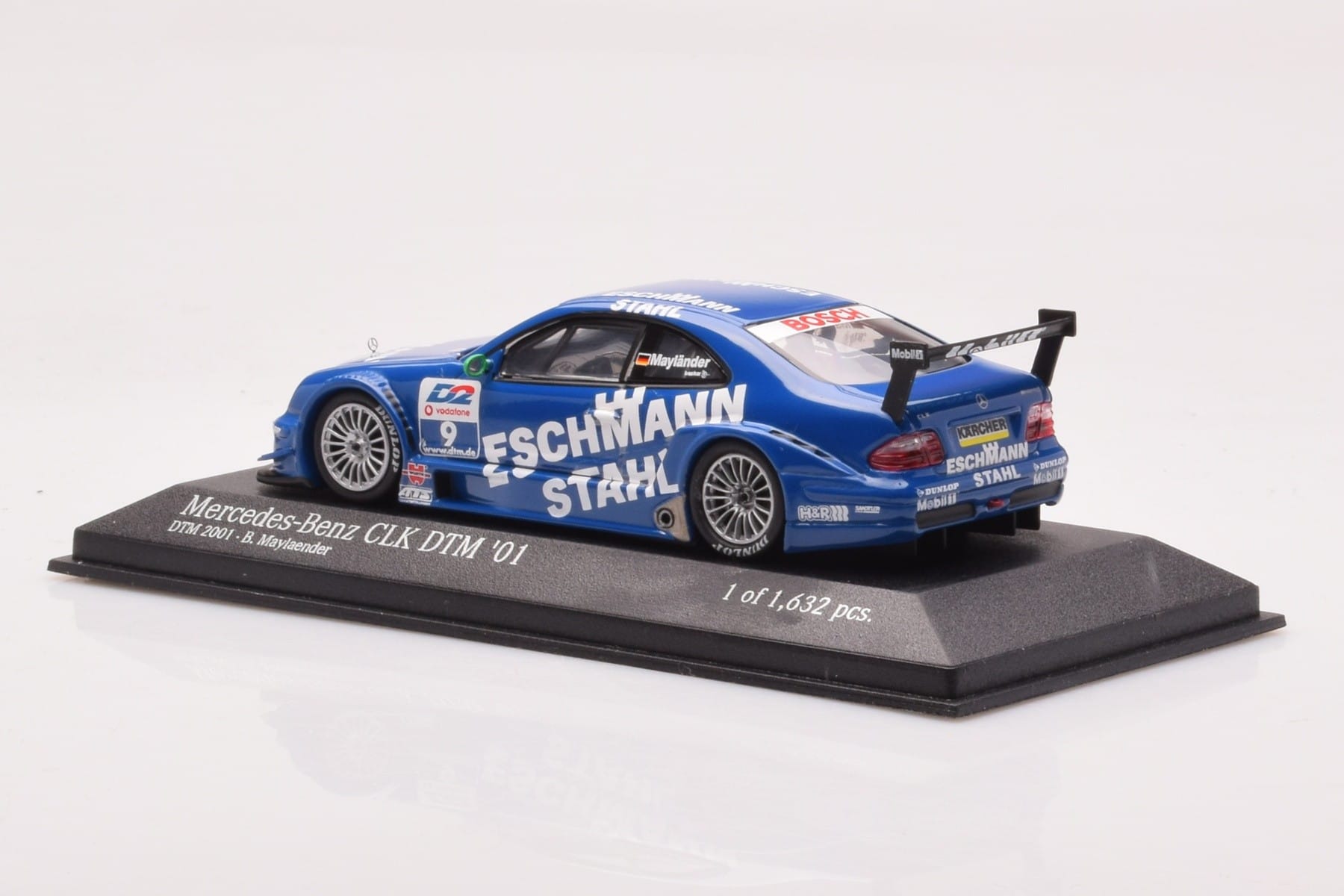 Mercedes CLK DTM Team Manthey #9 B. Maylander DTM 2001 Minichamps 1:43 400013109 Metalli — kuva 3 / 4
