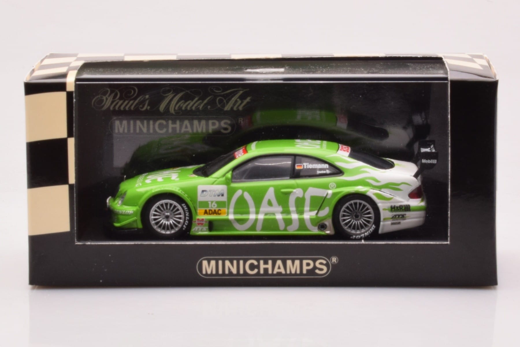 Mercedes CLK DTM Team OASE AMG #16 M. Tiemann DTM 2001 Minichamps 1:43 400023116 Metalli — kuva 4 / 4