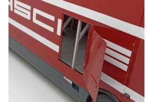 Mercedes O317 Porsche Transporter Punainen CMR 1:18 CMR149 Metalli — kuva 10 / 12