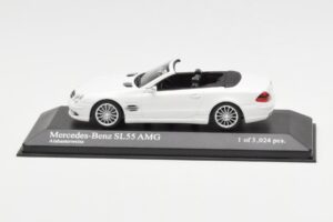 Mercedes SL 55 AMG R230 Valkoinen Minichamps 1:43 400036170