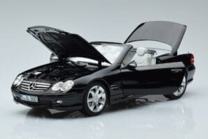 Mercedes SL500 R230 Musta Norev 1:18 183840 Metalli — kuva 2 / 8