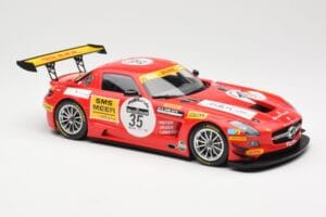 Mercedes SLS AMG GT3 #35 Team Black Falcon T. Heyer / Jafer / Lemeret 24 Hours of Spa 2011 Minichamps 1:18 151113135 Metalli — kuva 4 / 6