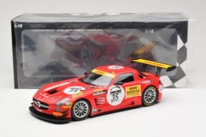 Mercedes SLS AMG GT3 #35 Team Black Falcon T. Heyer / Jafer / Lemeret 24 Hours of Spa 2011 Minichamps 1:18 151113135 Metalli — kuva 6 / 6