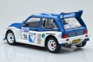 MG Metro 6R4 #14 D. Llewellin / P. Short RAC Rally 1986 IXO 1:18 18RMC068C Metalli — kuva 5 / 6