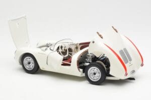 Porsche 550 Spyder 70 Vuotta Edition Valkoinen Schuco 1:18 450033300 Metalli — kuva 5 / 8
