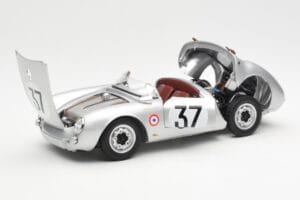 Porsche 550 RS Spyder #37 H. Polensky / R. von Frankenberg 24 Hours of Le Mans 1955 Schuco 1:18 450033400 Metalli — kuva 2 / 8