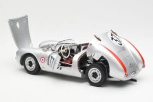 Porsche 550 RS Spyder #37 H. Polensky / R. von Frankenberg 24 Hours of Le Mans 1955 Schuco 1:18 450033400 Metalli — kuva 5 / 8