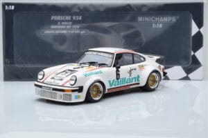 Porsche 911 934 Vaillant #6 B. Wollek Norisring EGT 1976 Minichamps 1:18 155766496 Metalli — kuva 6 / 6