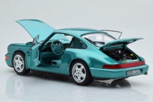 Porsche 911 964 Carrera 2 Wimbledon Vihreä Norev 1:18 187329 Metalli — kuva 3 / 8