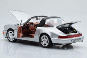 Porsche 911 964 Carrera 4 Targa Polar Hopea Norev 1:18 187342 Metalli — kuva 3 / 9